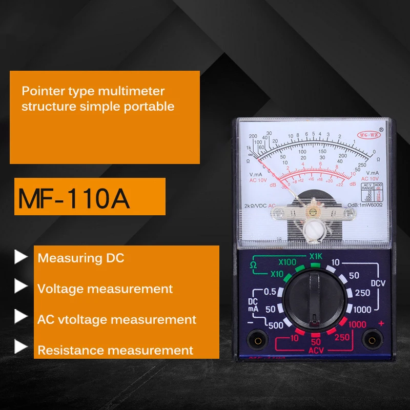 Высокое качество стрелочный мультиметр черный безопасный точный указатель вольтметр электрический AC/DC Омметр Вольтметр Амперметр мультитестер