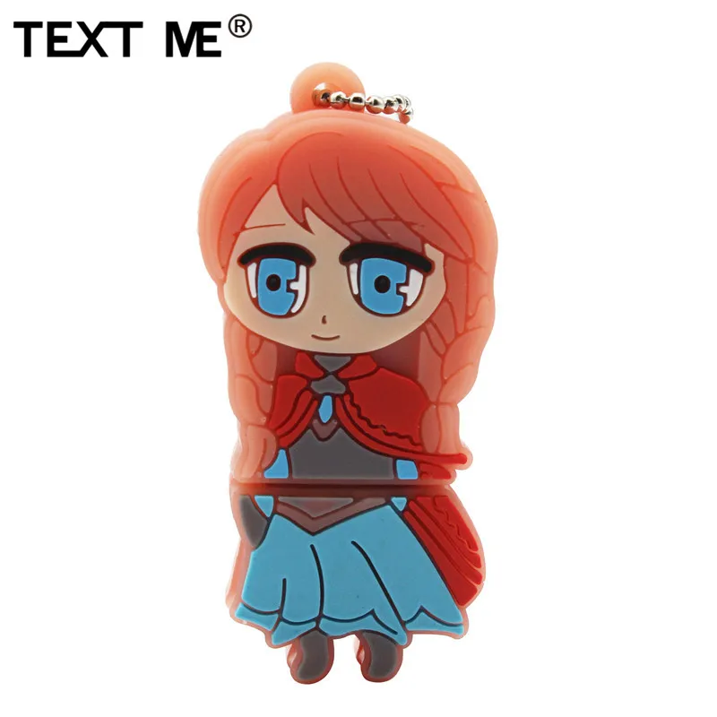 TEXT ME красивая принцесса Анна модель флеш-накопитель usb2.0 4 ГБ 8 ГБ 16 ГБ 32 ГБ флеш-накопитель USB флеш-накопитель креативный флеш-накопитель 64 ГБ