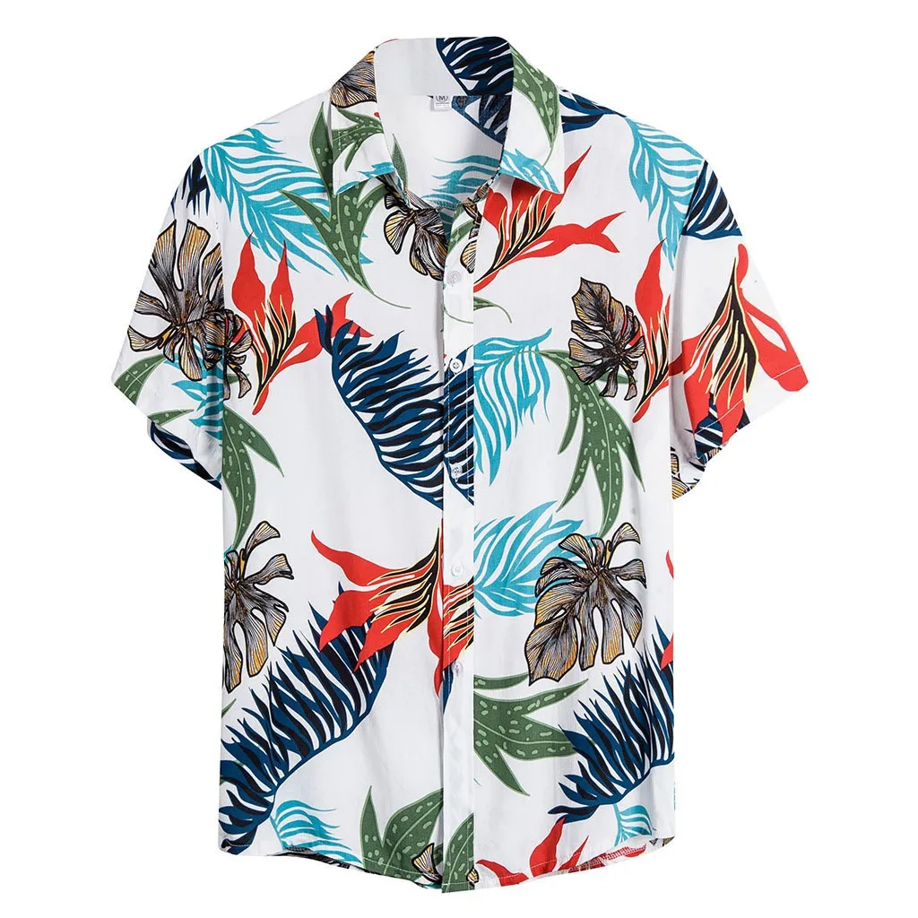 Fahion Mens Ethnic Short Sleeve Shirt 