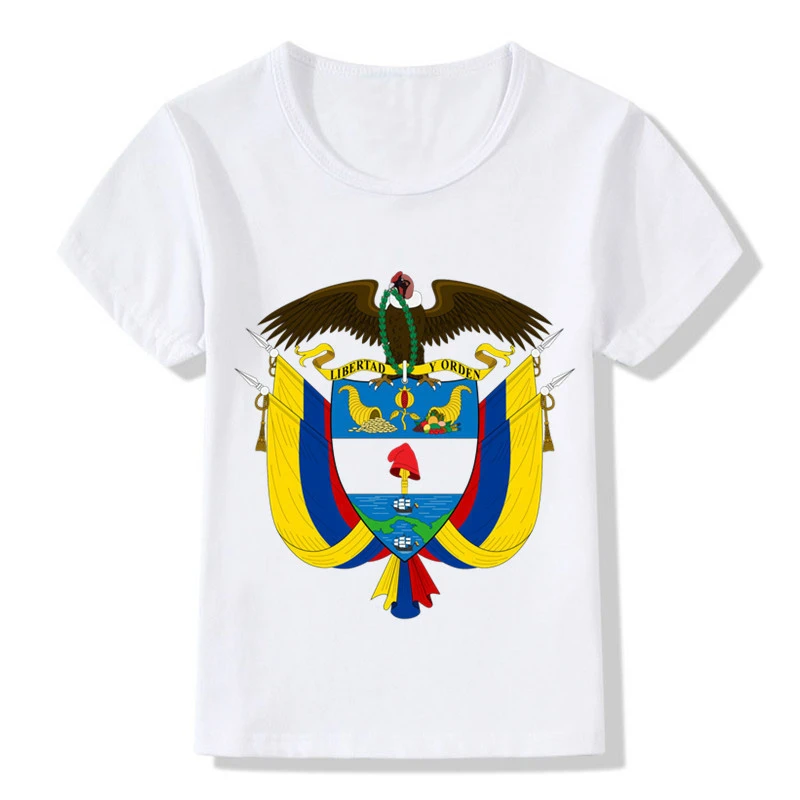 Camisetas con estampado de Colombia para niños, Tops de verano niñas y niños, camiseta de manga corta, ropa de calle para bebés, ooo595, 2018| Camisetas| - AliExpress