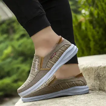 

Cresfimix Zapatos Hombre Male Fashion Brown Slip on Spring Anti Skid Shoes Men Casual Plus Size Grey Autumn Trainers B6188