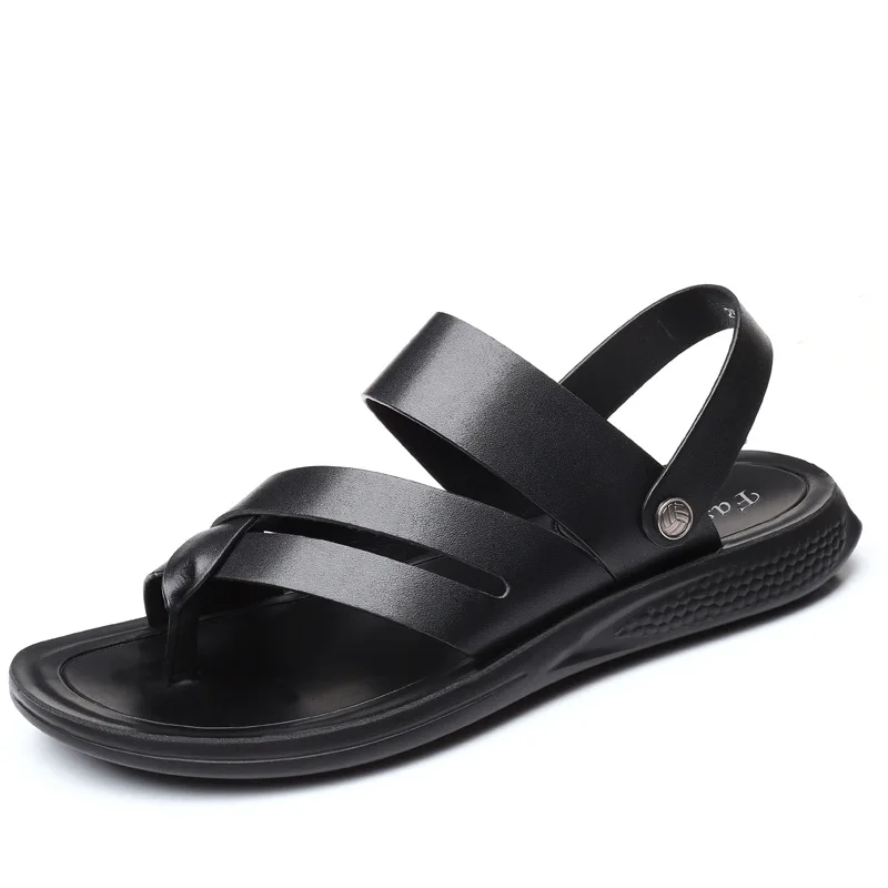 Summer New Style Men Hollow out Breathable Sandals Trend Flat Heel Double Purpose Method Sandals MEN'S Sandals