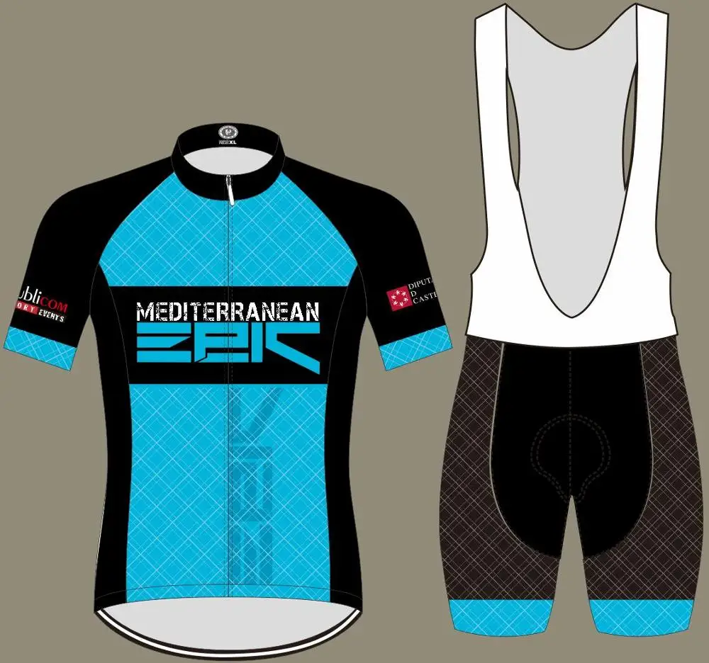 

EPIC cycling clothes gobike low price good quality mesh wire Sky blue summer bibs jersey