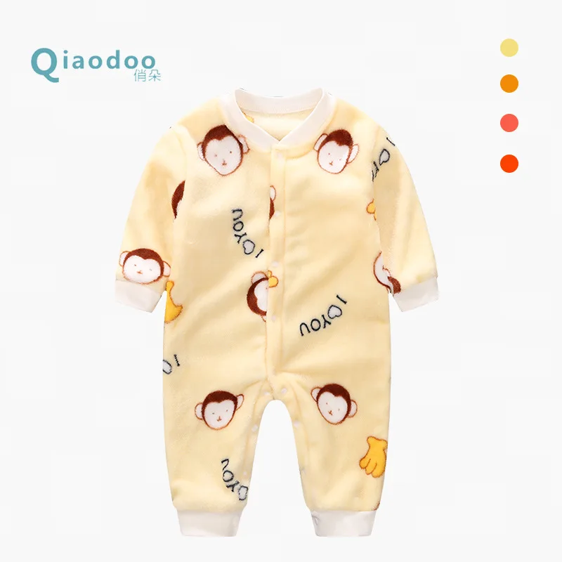 

Baby Onesie Pajamas Spring And Autumn Winter Style Thick Romper 0-1-2-Year-Old Men And Women BABY'S Romper Newborns Clothes