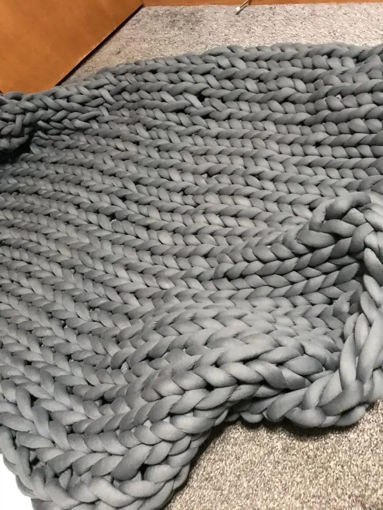Super Chunky Yarn Washable Hand Knitting Yarn Blanket Yarn Cotton Tube Yarn Merino Wool Alternative Pet Friendly 250g 6