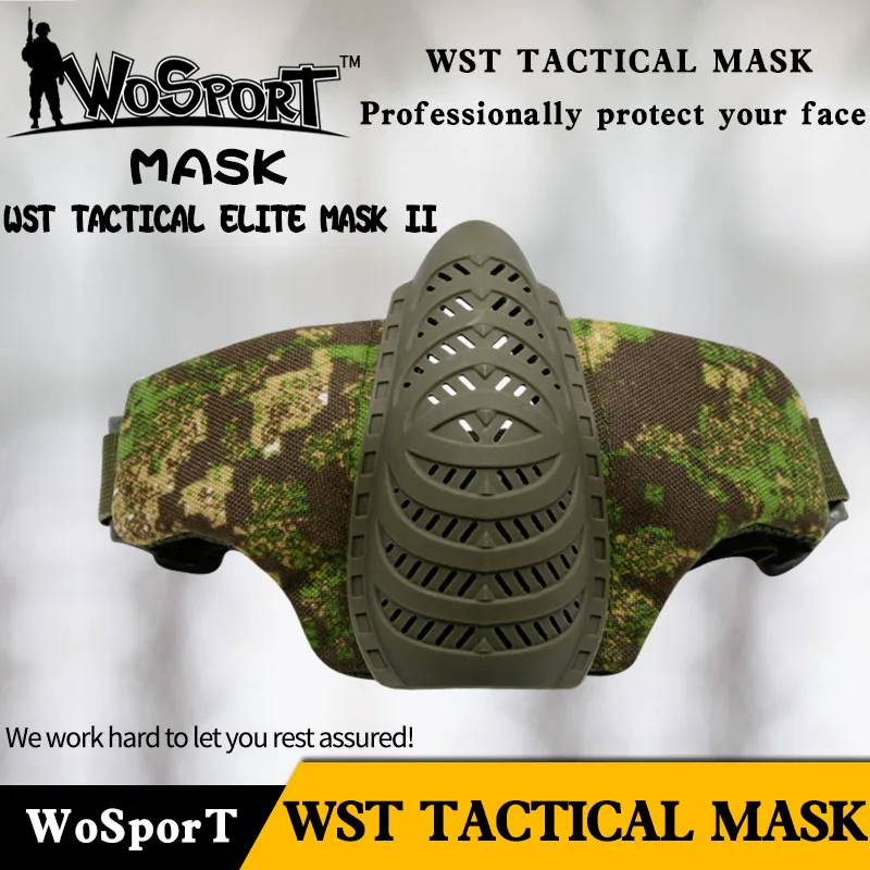 

Military Tactical Mask Half Face Paintball Mask Army Metal Steel Mesh Airsoft Shooting Protective CS Game Mask Hunting Mask