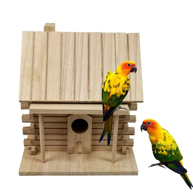 Деревянный домик для птиц, Теплая Коробка для разведения птиц, уличное гнездо, домик, игрушка для домашних животных