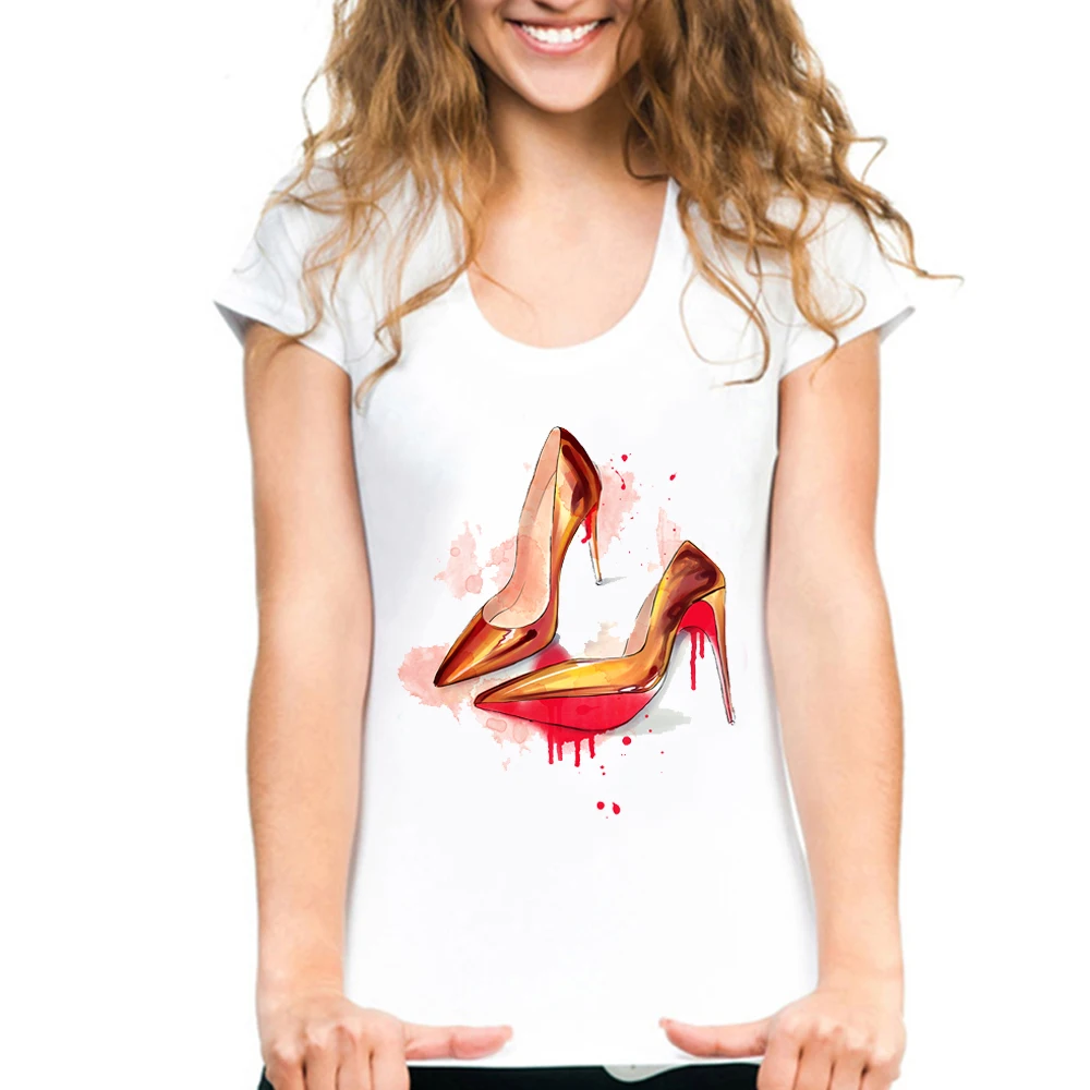 T-shirt à talons hauts pour femmes, chaussures d'été Sexy pour dames, parfumées à fleurs, vacances décontractées, hauts, cadeau pour filles