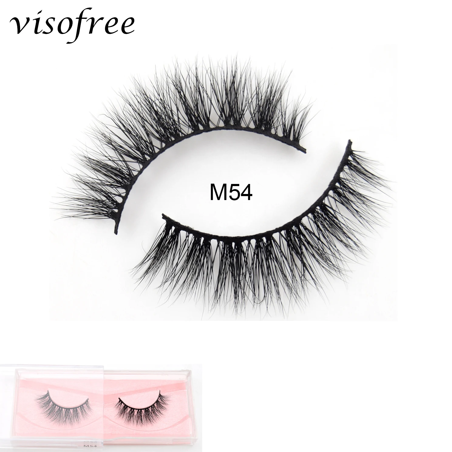 

Visofree mink eyelashes 3D Mink Hair False Eyelashes Natural Thick Long Fake Eye Lashes Fluffy Makeup Beauty Extension Tools M54