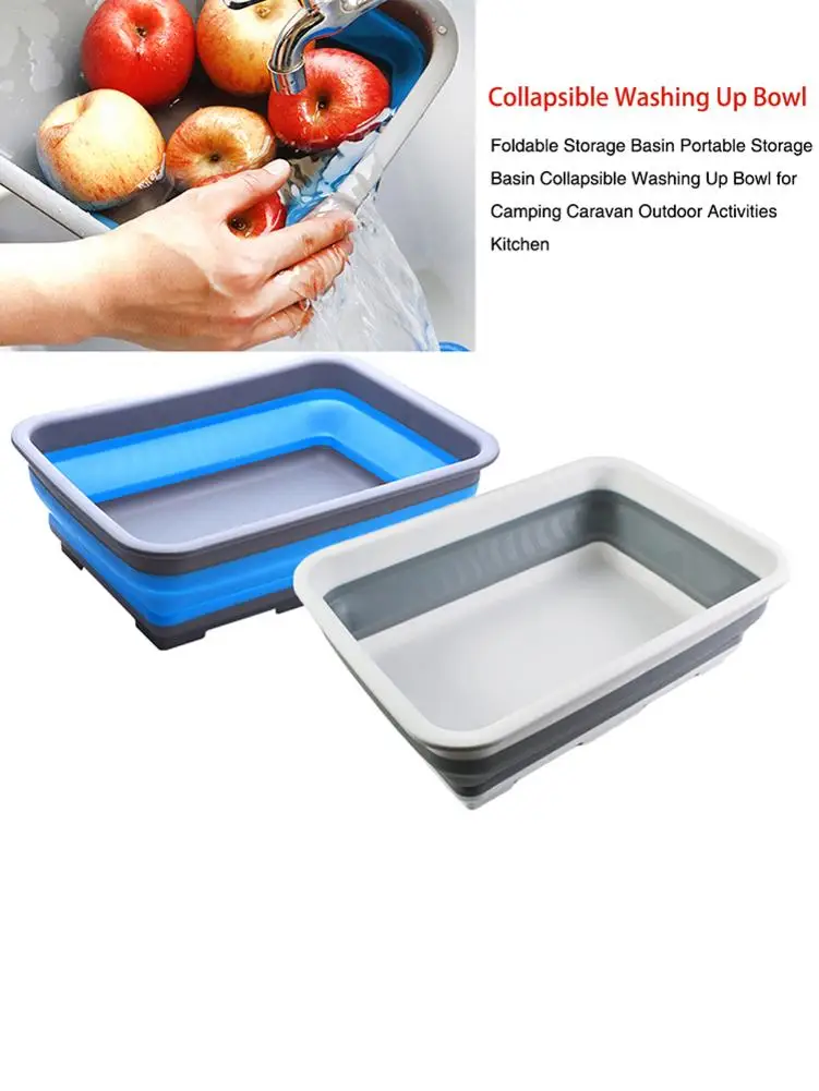 

Foldable Storage Basin Portable Storage Basin Collapsible Washing Up Bowl for Camping Caravan Outdoor Activities Kitchen