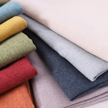 

Plain fabric linen fabrics for home furniture material for making curtain or cushion