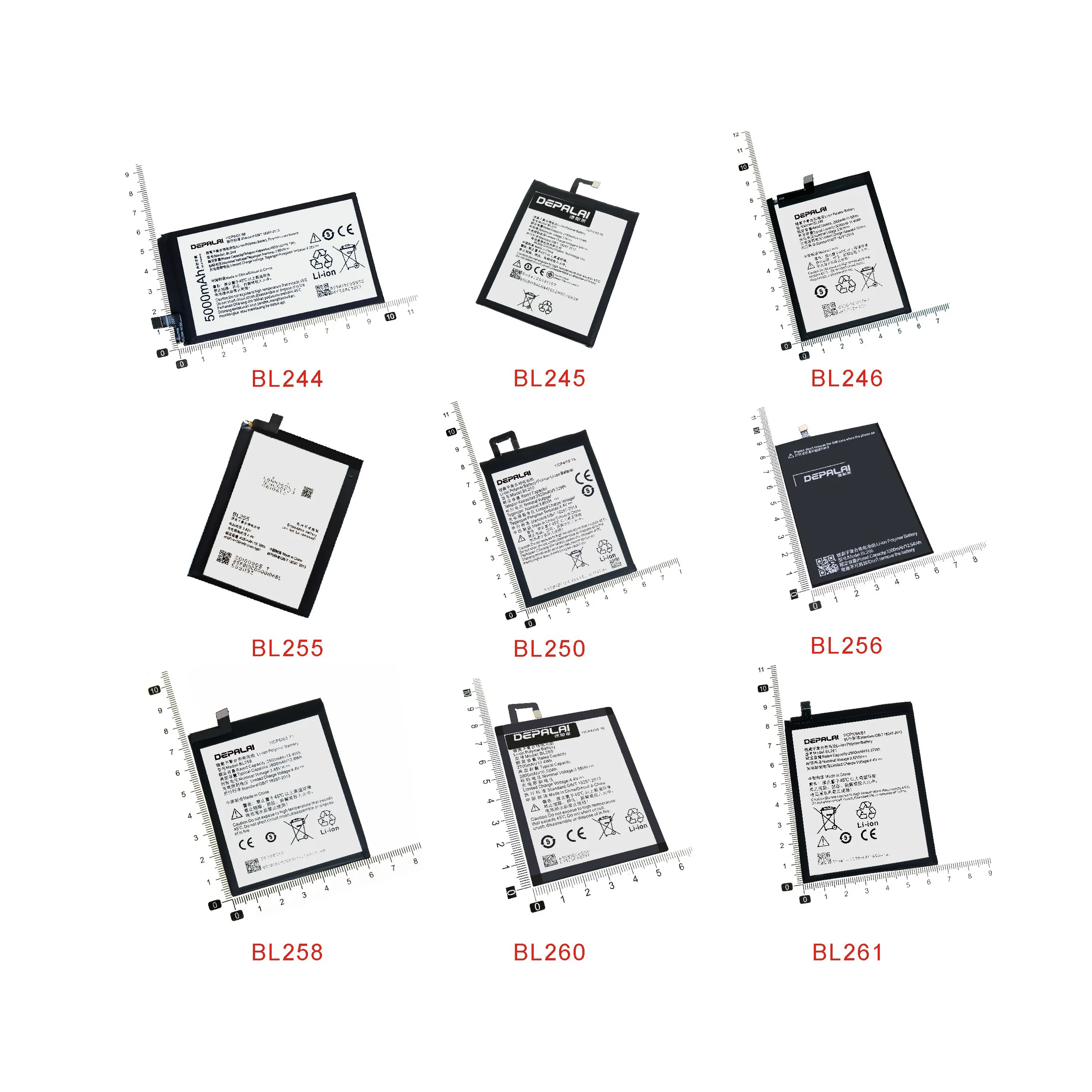 Vibe P1A42 S60 Z90-7 S1C50 Z1 K4note X3C50 Lite K5 Note Аккумулятор для Lenovo BL244 BL245 BL246 BL250 BL255 BL256 BL258 BL260 BL261 |