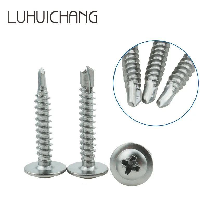 Luhuichang Бесплатная доставка 100 шт. M4.2 M4.8 410 Саморезы Из Нержавеющей Стали с большой