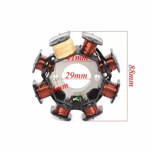 Image 3 - DC Ignition Stator Magneto Coil Generator 8 Poles for GY6 50cc 70cc 90cc 110cc 125cc Chinese Scooter Moped ATV Quad Pocket Bike
