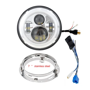 

For Harley Davidson Accessories 7'' Led Projector Head Light 7 Inch Halo Headlight Mounting Bracket Ring Motorcycle Headlight