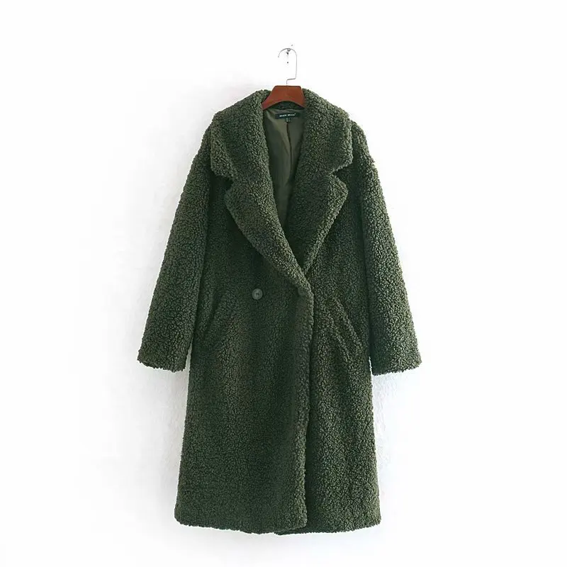 

2019 Autumn New Style WOMEN'S Dress Europe And America Fashion Trend of the Wind Fleece Overcoat