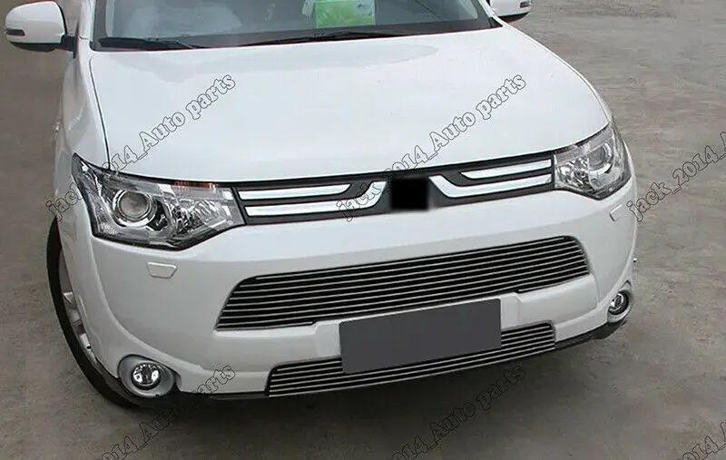 Для Mitsubishi Outlander 2013 передний бампер Гриль декоративные планки 2 шт