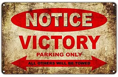 

Bobdsa Mrute Notice Victory Motorcycles Parking Only Metal Plaque Tin Wall Sign Retro Iron Painting Warning Wall Poster for Cafe