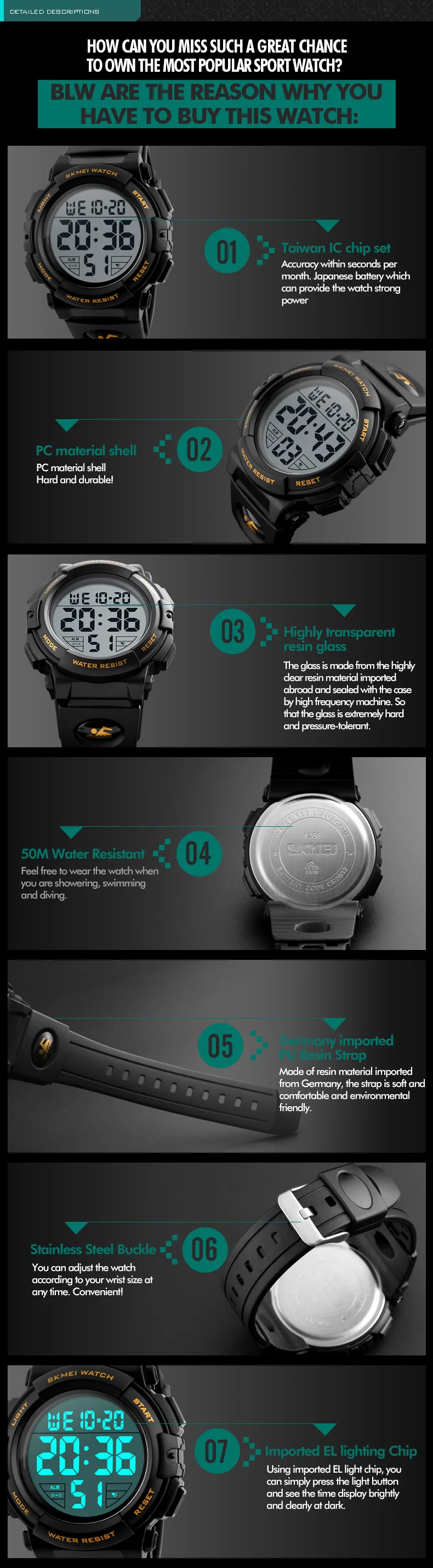 skmei 1258 watch manual