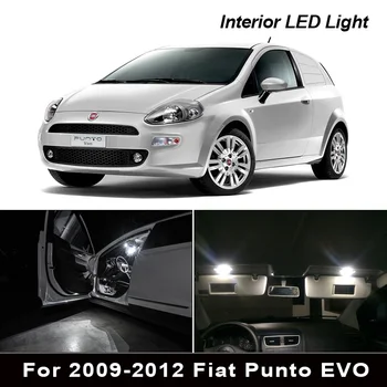 

10Pcs canbus LED lamp For 2009-2012 Fiat Punto EVO Interior Reading Dome Map Trunk Glove Light bulb Kit Package