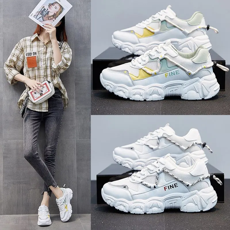 

2020 spring and summer new cat claw bottom old shoes casual sports shoes wild platform platform women's shoes X299
