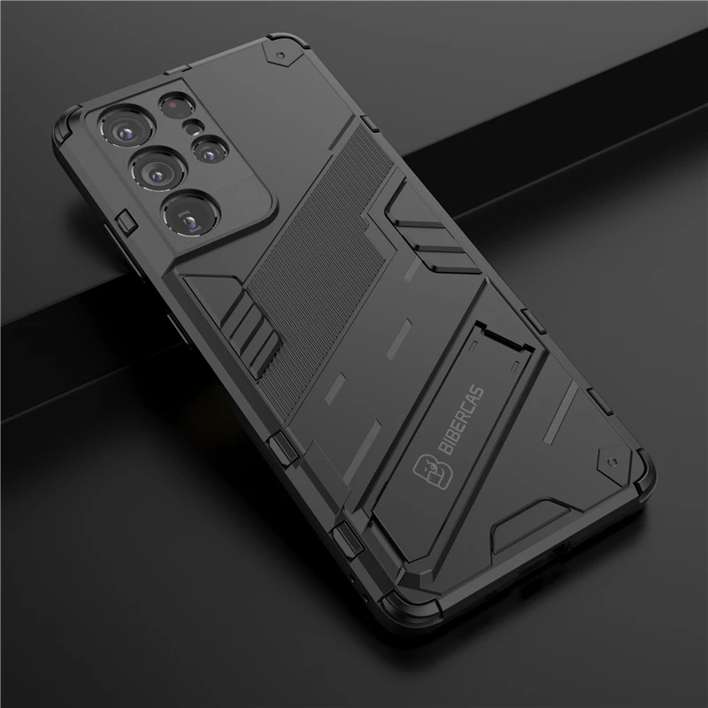 Armor Cyber Shockproof Case For Samsung Galaxy S21 FE S22 Ultra Plus M31 M51 A12 A13 A32 A52 A72 A53 A33 A03S Slim Stand Cover galaxy s21 fe 5g case