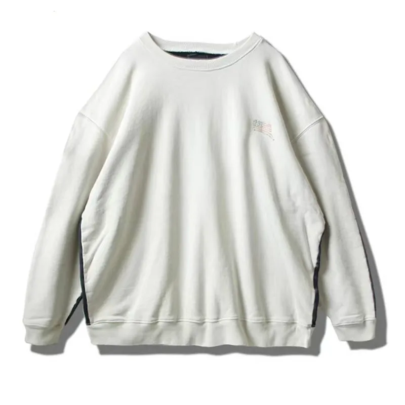 

High Quality Casual Kapital Big Bonept Sweatshirts Men Women Loose Crewneck Embroidery Kapital Solid Color Sweatshirt