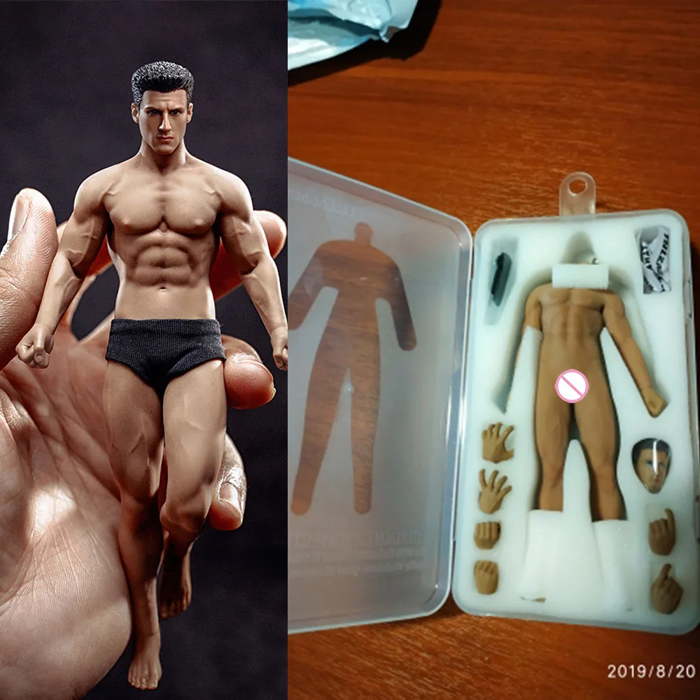 TBLeague 1/12 Super-Flexible Male Seamless Body Action Figure with Head Sculpt TM01A /TM02A Fitness Suntan Skin Soldier Figures | Игрушки и
