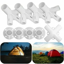 

9 Pcs/set Spare Parts Feet Corner Center Connector Degree Tee Connector PVC Pipe Fitting DIY Tent Fixed Fittings Hot