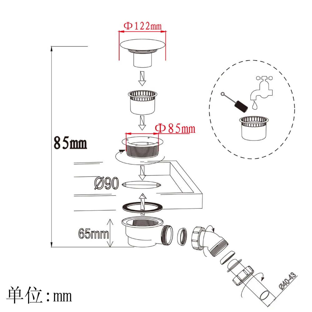 chuveiro buraco 90 dreno pia banheiro aco 04