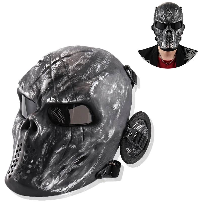 Black Full Face Wire Mesh Protection Airsoft Paintball Mask PROP Cosplay M615 