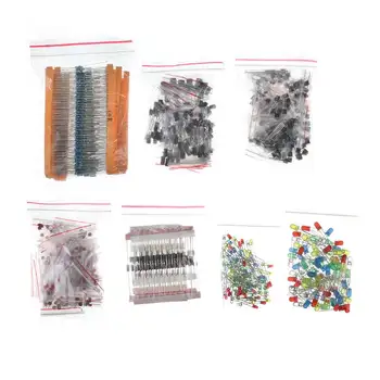 

Electrolytic Capacitor Ceramic Kit Resistor Led Diodes Set Transistor Package DIY Assortment Electronic Components Kits With Box