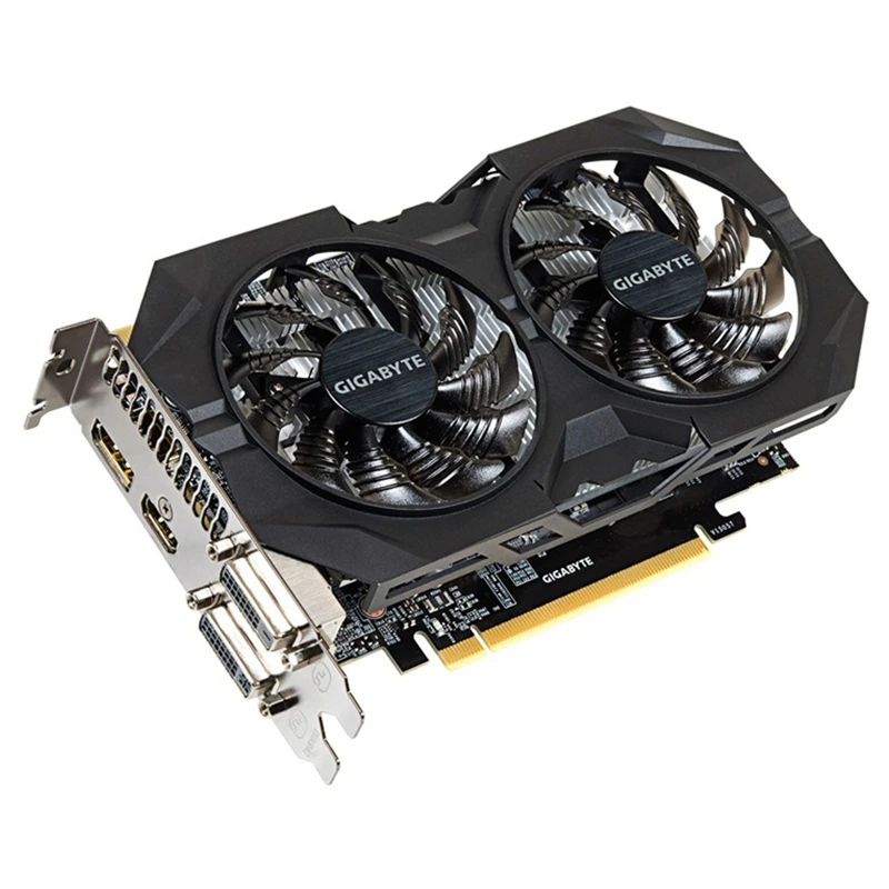 GIGABYTE оригинальные видеокарты GTX 950 2 Гб 128 бит GPU видеокарта для nVIDIA Geforce GTX950 PCI-E X16 карта видеокарты б/у