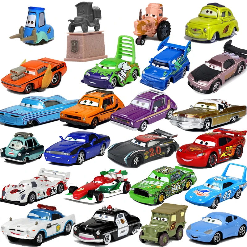 Машинки Disney Pixar тачки 1 2 игрушка Молния Маккуин Джексон шторм металлическая