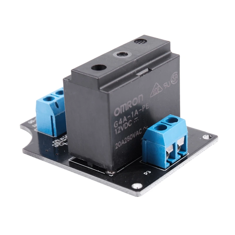 

12VDC 20A 250VAC 1 Channel G4A-1A-PE OMRON Solid State Relay Module For Arduino