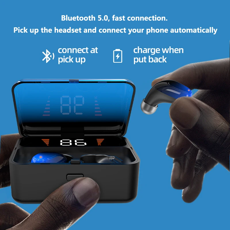 Беспроводные наушники Портативная питания Bluetooth 5 0 настоящие стерео IPX67