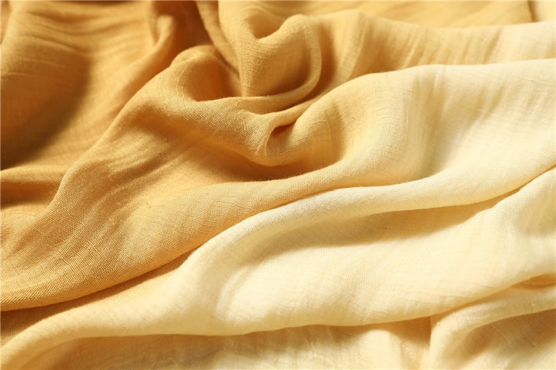 Женский шарф модный градиент сплошной хлопок Шали Обертывания для леди зимние шарфы Hijabs женский газовый шарф палантины Шея повязка на голову