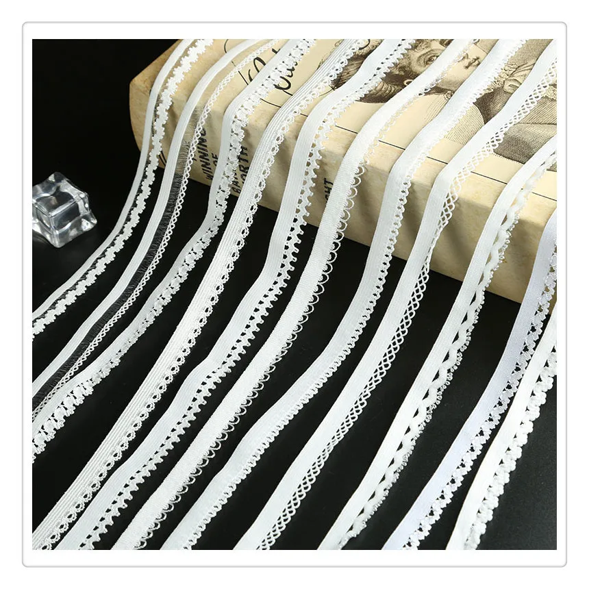 

10 ярдов/1 см, эластичное маленькое кружевное украшение для одежды своими руками, декоративное кружевное нижнее белье, эластичное кружево