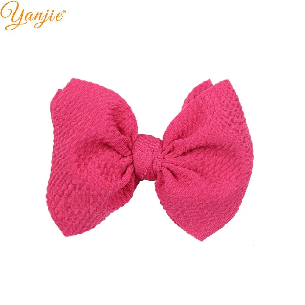 hot pink 10 шт./лот заколка с бантиком 4,5 ''двухслойные однотонные заколки-бантики для волос для женщин DIY аксессуары для волос для девушек вечерние аксессуары для волос Mujer - Цвет: hot pink