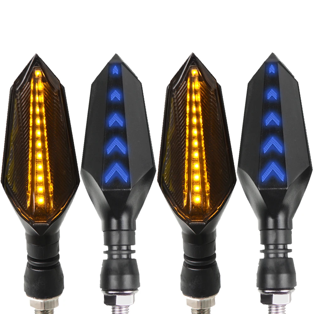 Motorcycle Turn Signal Lights Blinker Amber Signal Lamp for Yamaha MT09 FZ09 MT07 FZ07 MT10 MT03 MT01 MT125 MT25 XSR900 XSR700 - Цвет: 2 pair yellow blue