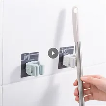 Hooks Brush Holder Broom Hanger Mop-Organizer Storage-Rack Hanging-Pipe Kitchen-Tool