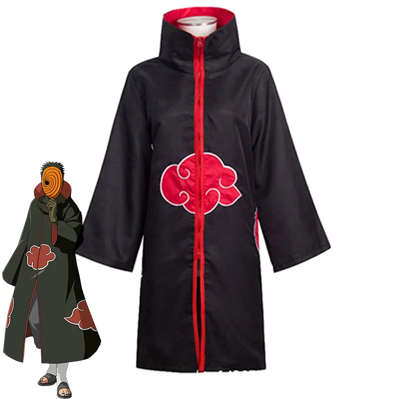 Naruto Tobi Obito Akatsuki Cosplay Costume - Long Sleeve Cloak for Halloween and Carnival