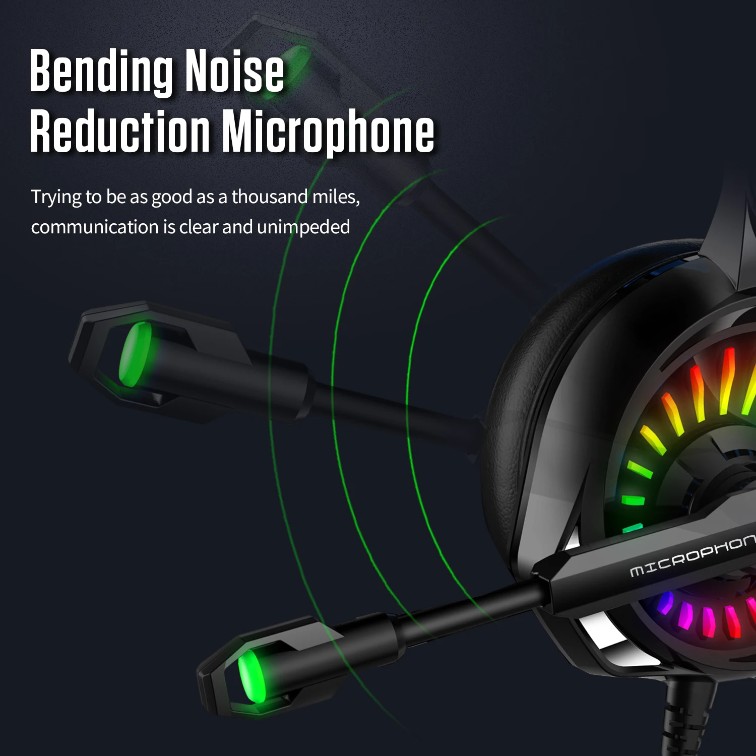 BENTOBEN Wired Gaming Headset 7.1 Surround Sound Stereo Earphones USB Microphone Breathing RGB Light For PC Gamer Headphones