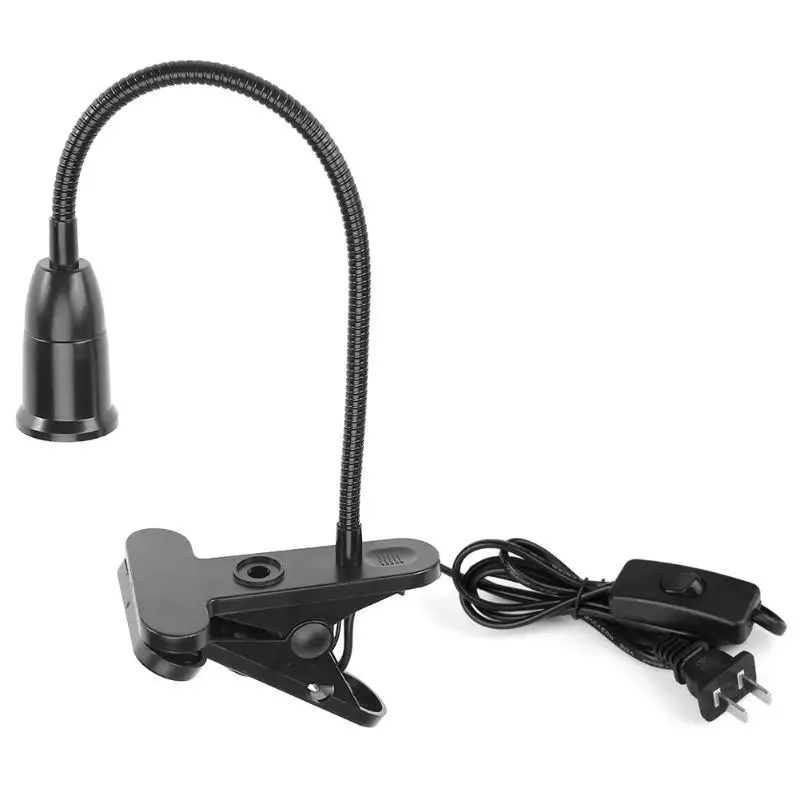 Прочный Черный E27 зажим держатель лампы для Светодиодная настольная с зажимом лампа 1,7 м провод США штекер бытовой Отель настольный источник питания аксессуар