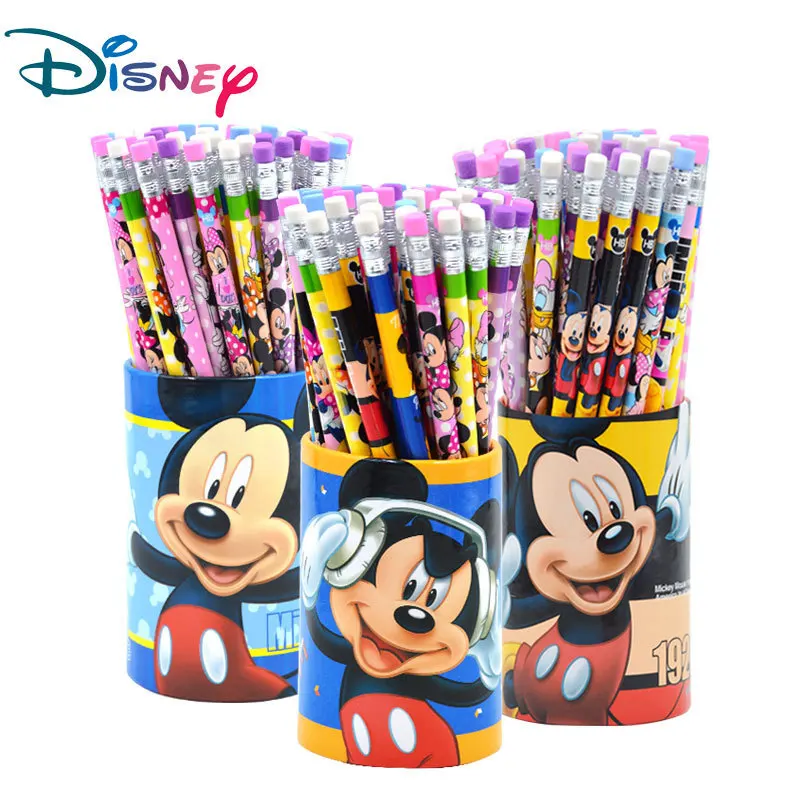 

Hot Sales Writing Painted Unbroken Pencil HB Pencil 48-Genuine Cartoon Minnie Pen Container-Pencil