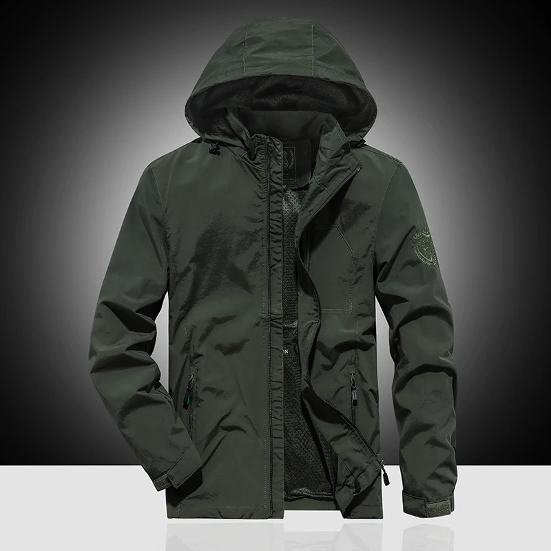 

Outdoor Jacket Men M-7XL Windbreaker Windproof Camping Softshell Coats Sports Hiking Hunting Clothes
