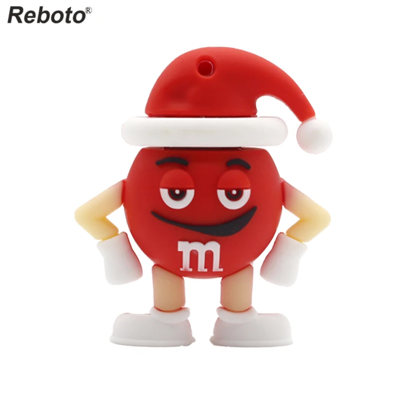 Мультипликационный Забавный шоколадный Боб мистер M& M's Memory Stick 8 ГБ 16 ГБ 32 ГБ 64 Гб креативный подарок U диск флэш-накопитель мини-флешка