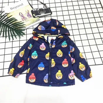 

Boys Coats 2020 Spring&Autumn Kids Summer Style Cute Print Hooded Jackets Fruit Print Coats Children Outwear For Girl