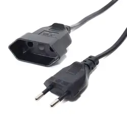 Premium European 2 - Prong Power Extension Cord - VDE Certified Copper Cable, Multiple Length Options (3m)
