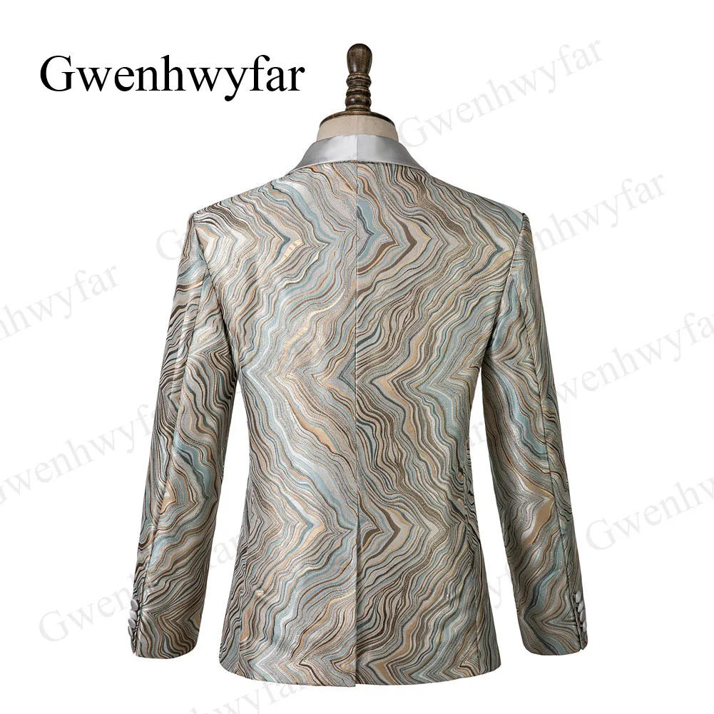 Gwenhwyfar/Мужские костюмы на пуговицах в виде черной лягушки с серебристыми лацканами,, уникальные жаккардовые смокинги для женихов, лучшие мужские свадебные костюмы